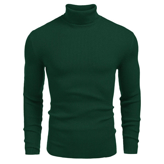 Herren Rollkragenpullover aus feinem Rippstrickmaterial