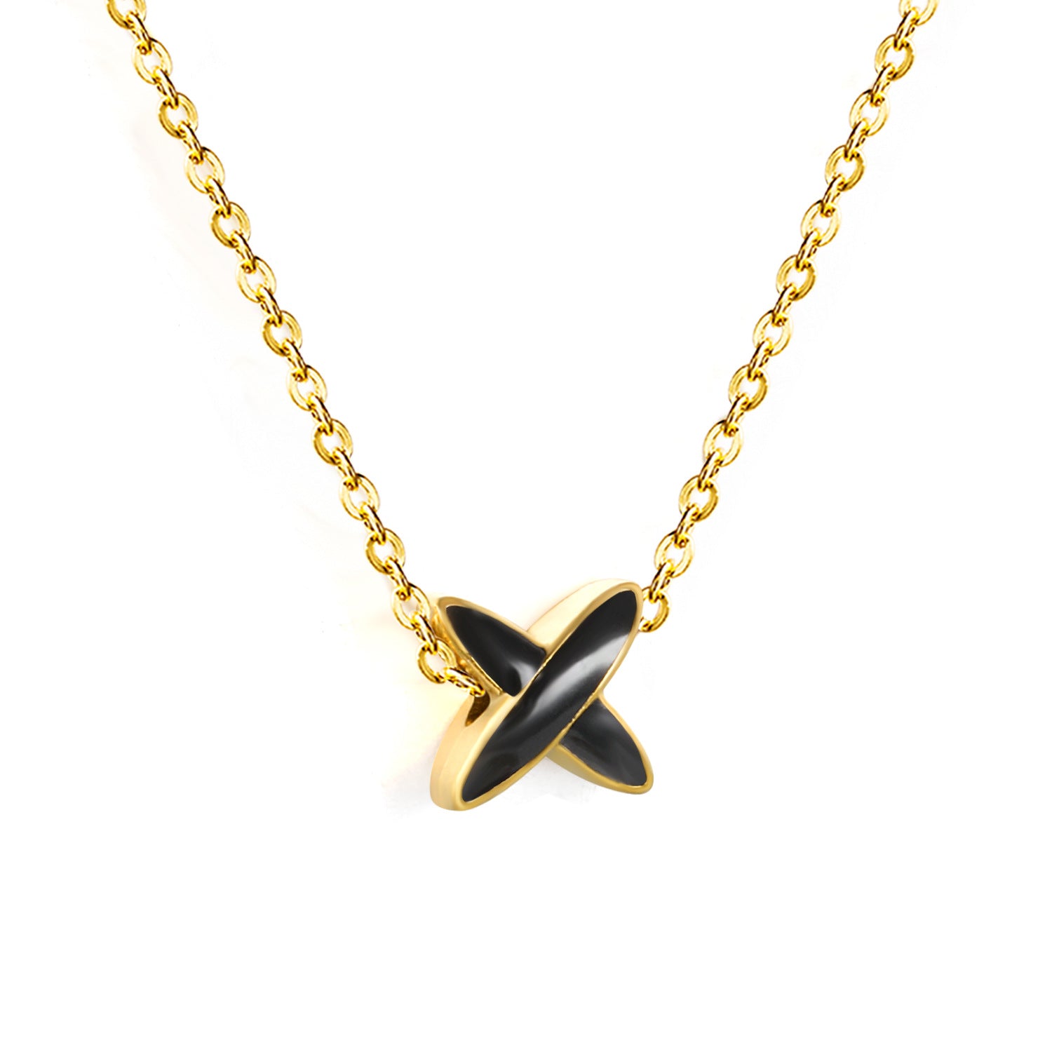 Damen elegante Halskette mit funkelndem Kreuzanhänger aus hochwertigem Edelstahl Shop Nory