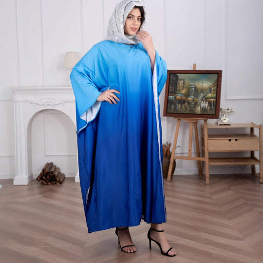 Damen Fließendes Kaftan-Maxikleid mit Oversize-Ärmeln und Rundhalsausschnitt Shop Nory