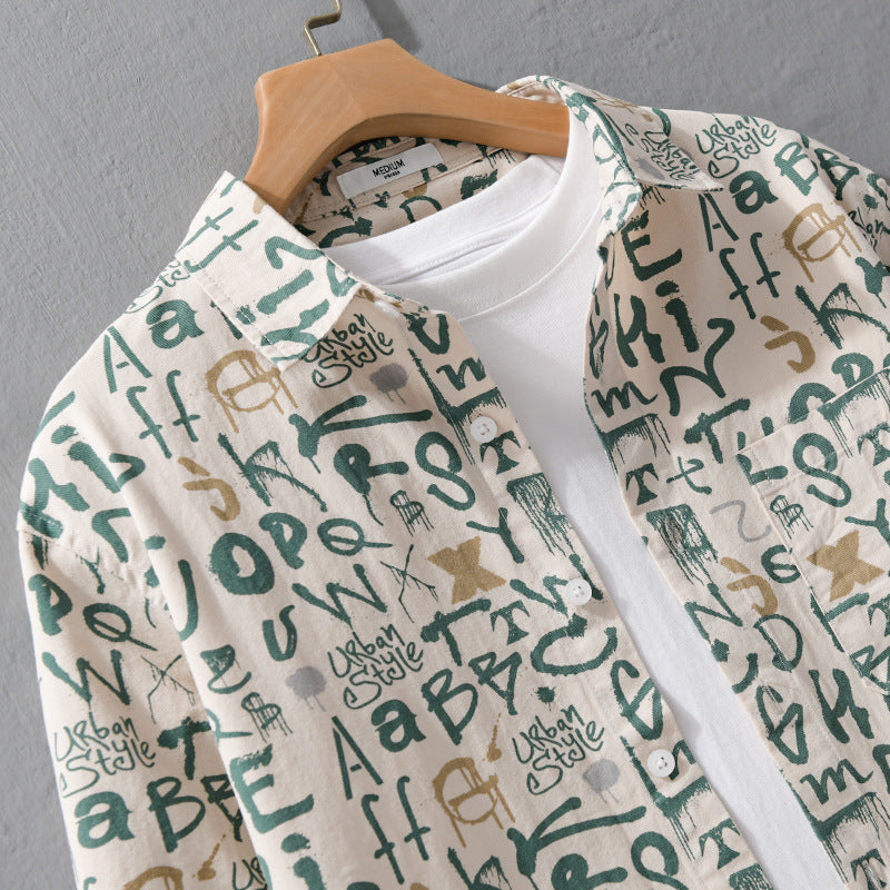 Herren Overshirt im urbanen Graffiti-Letterprint aus Baumwollmix Shop Nory