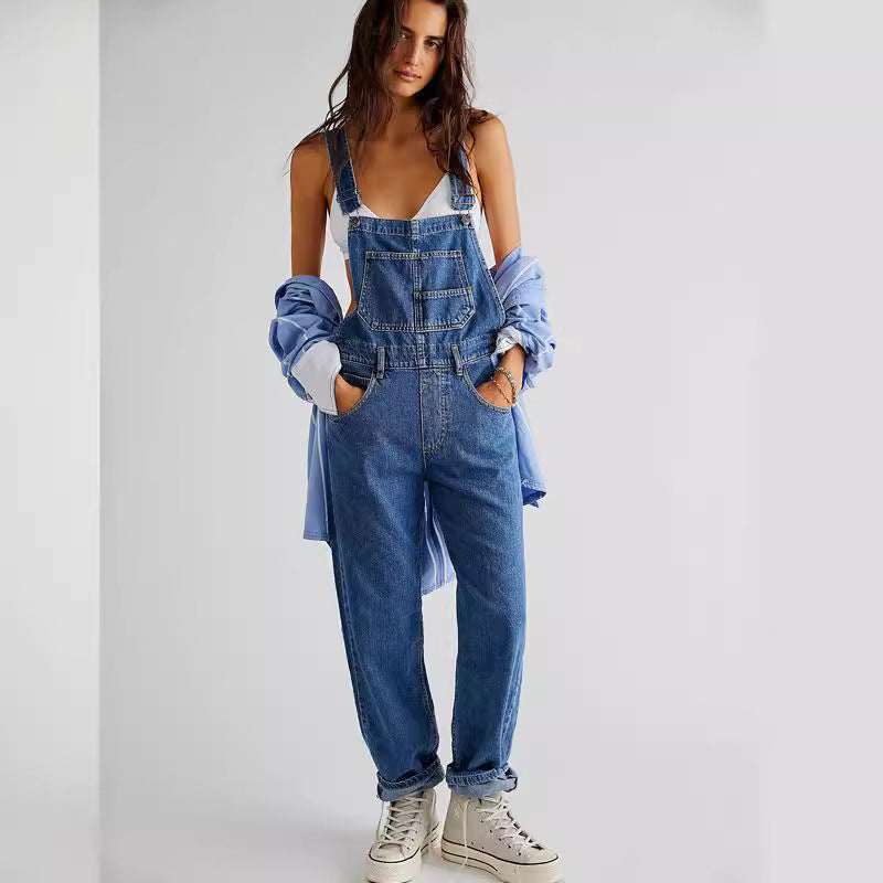 Damen Latzhose im lässigen Schnitt mit trendigen Details