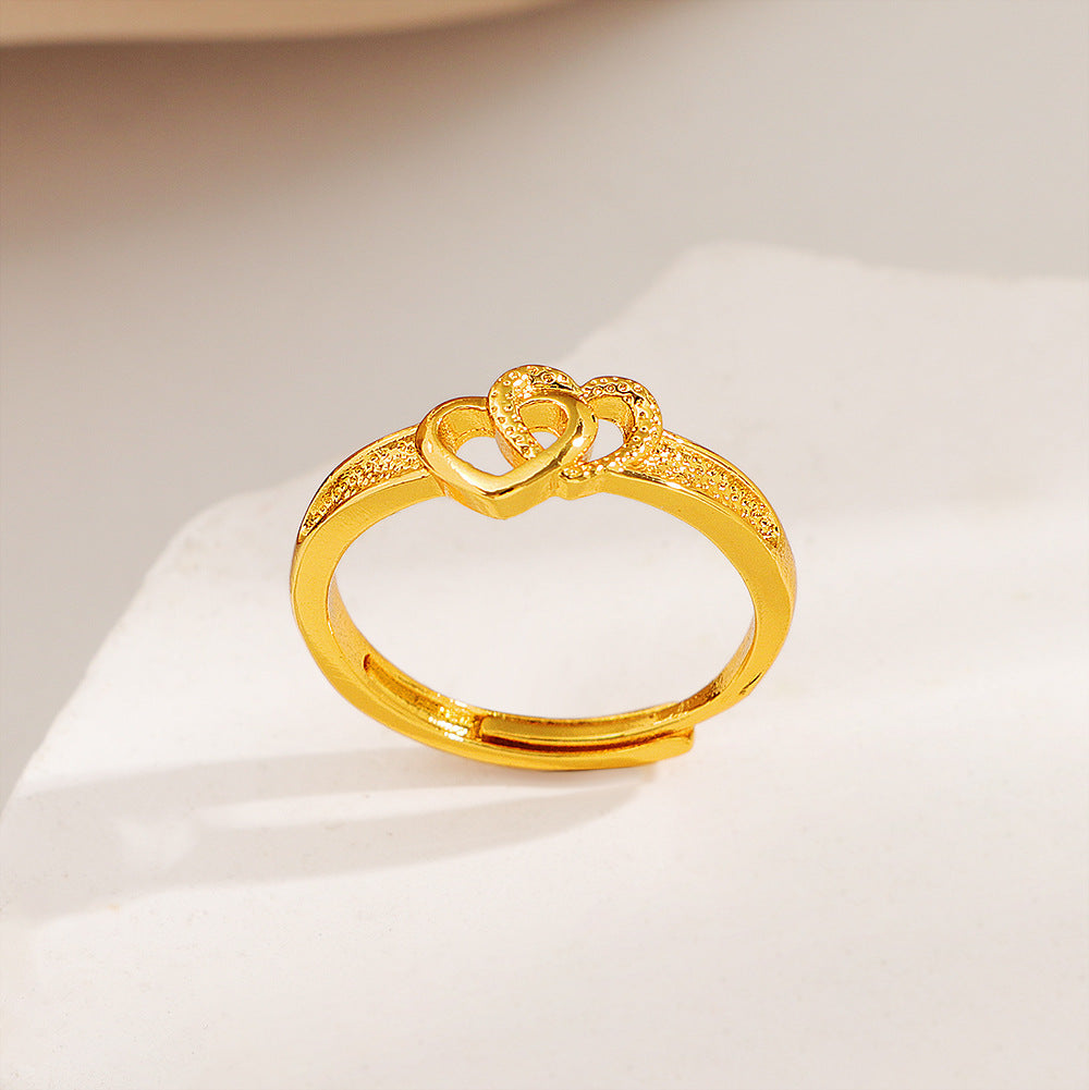 Damen Ring mit ineinandergreifendem Herzdesign Shop Nory