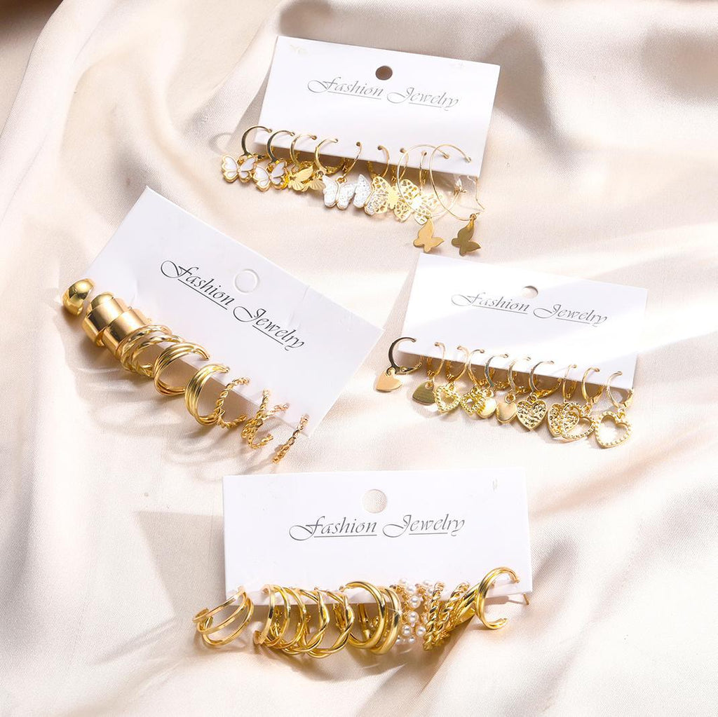 Damen Ohrringe Set mit vielseitigen Designs und eleganten Oberflächen Shop Nory