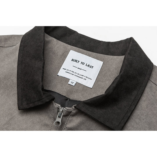 Herren Boxy-Canvas-Blousonjacke im Utility-Look mit Cordkragen und Zip-Brusttaschen Shop Nory