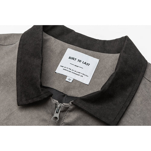 Herren Boxy-Canvas-Blousonjacke im Utility-Look mit Cordkragen und Zip-Brusttaschen Shop Nory