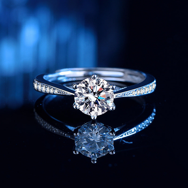 Damen Ring mit funkelndem Kristalldesign und eleganter Unterlegung Shop Nory