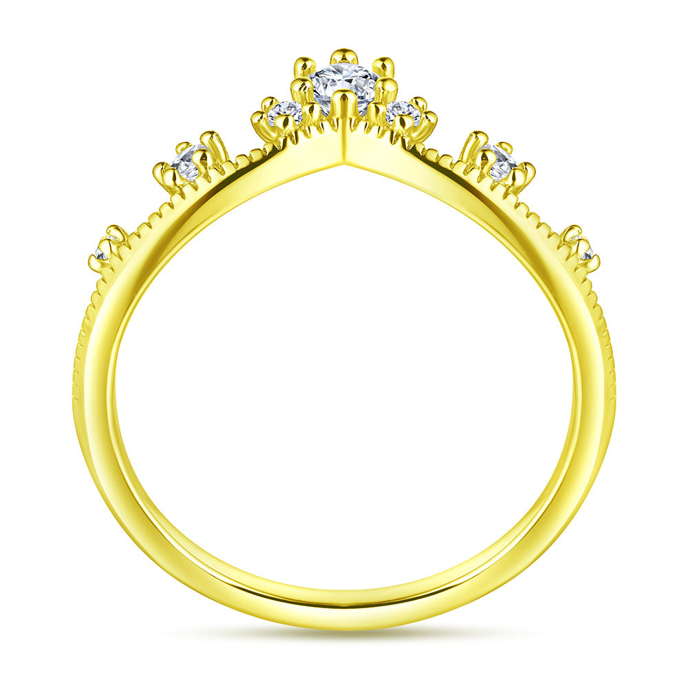 Damenring mit elegantem floralen Design und funkelnden Zirkonia-Shop Nory