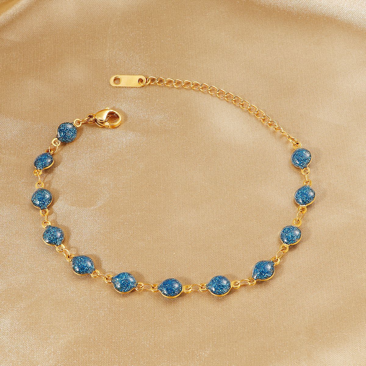 Damen Goldplattierter Glänzender Perlenarmband Shop Nory