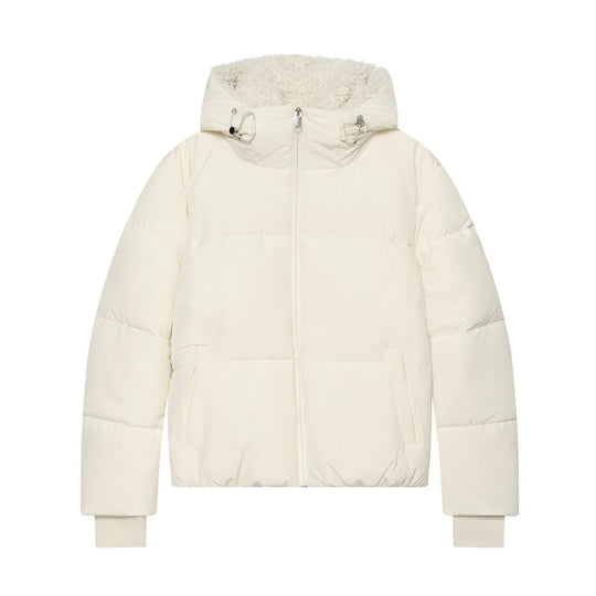 Damen Kurze Steppjacke mit Teddykragen Shop Nory