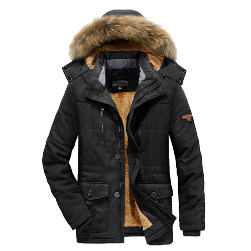 Herren Urbaner Steppparka mit warmer Teddy-Innenfütterung und Utility-Taschen Shop Nory