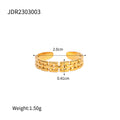 Damen Offener Ring mit modernem Kettenmuster und hypoallergener Edelstahlverarbeitung Shop Nory