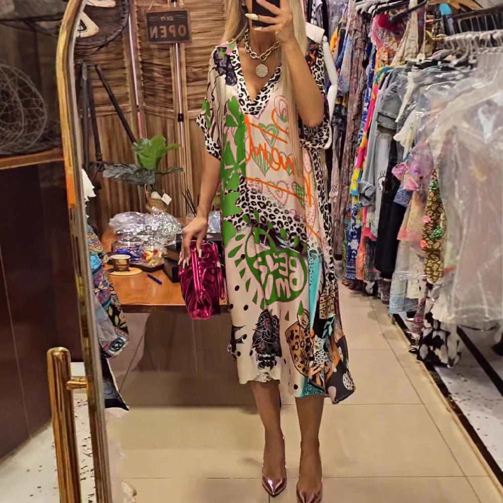 Damen Kunstvolle Kaftan-Style Tunika Shopnory