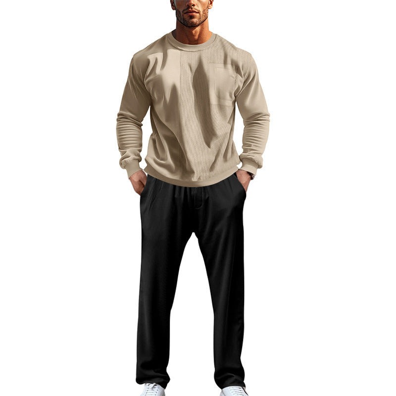 Herren Bequemer und eleganter Freizeitanzug mit praktischen Taschen und elastischem Bund