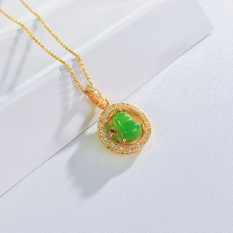 Damen Halskette mit eleganter Frosch-Anhänger Shop Nory