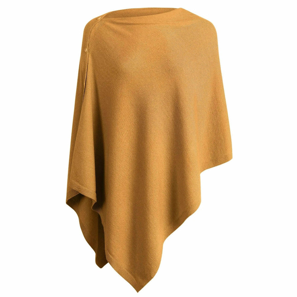 Damen vielseitiger Poncho aus hochwertiger Materialmischung