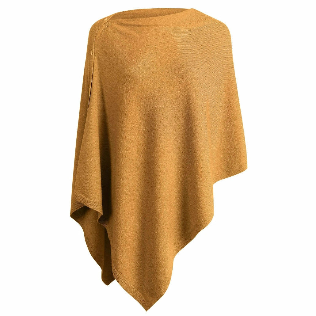 Damen vielseitiger Poncho aus hochwertiger Materialmischung