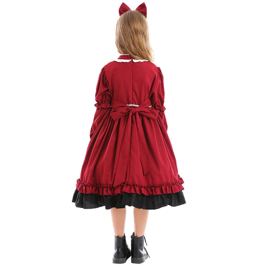 Mädchen Lolita Kleid mit Rüschen und Schleifen Shop Nory
