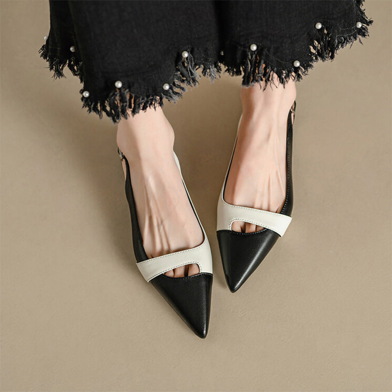 Damen Slingback-Pumps mit spitzem Zehendesign und eleganter Riemchenführung
