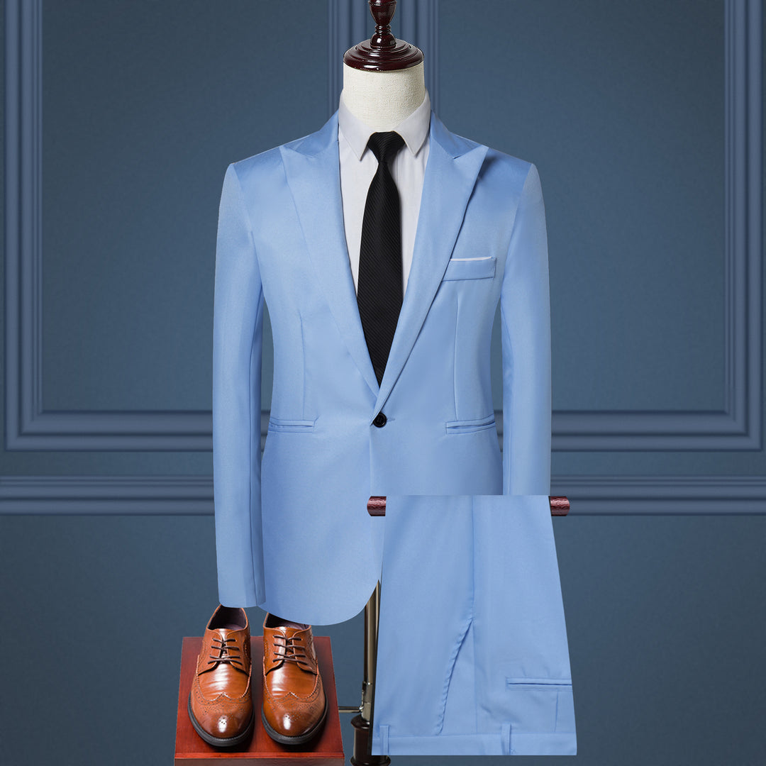 Herren schlanker Businessanzug im Zweiteiler mit Einreihigem Sakko und eleganter Anzughose Shop Nory