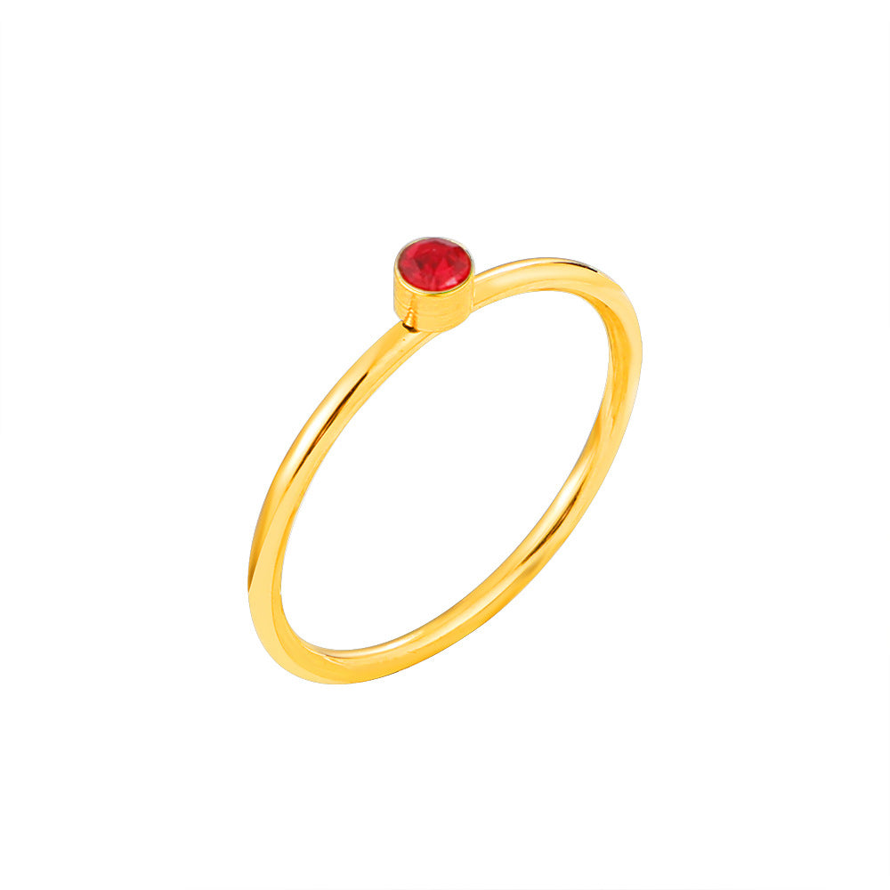Damen eleganter Ring mit rotem Stein Shop Nory