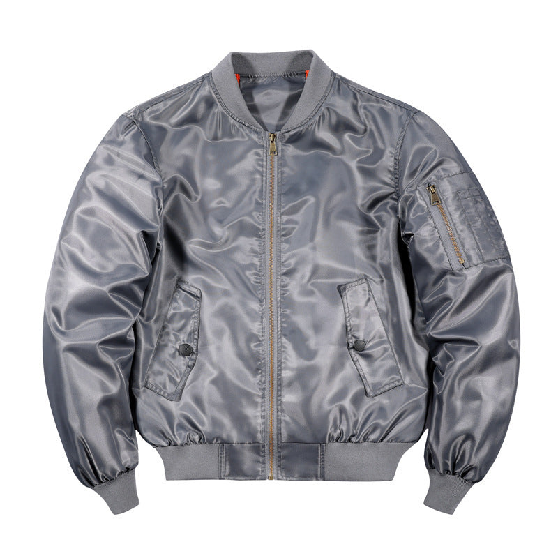 Herren leichter Nylon-Bomber mit kontrastfutter, Ärmeltasche und gerippten Bündchen Shop Nory