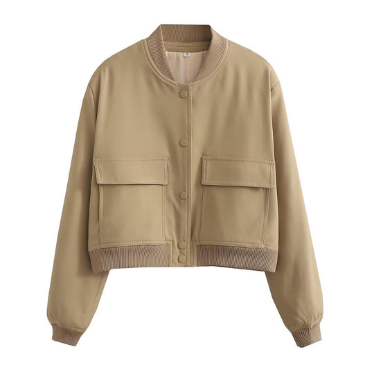 Damen Kurzblouson im Utility‑Stil mit Klappentaschen und Rippbündchen Shop Nory