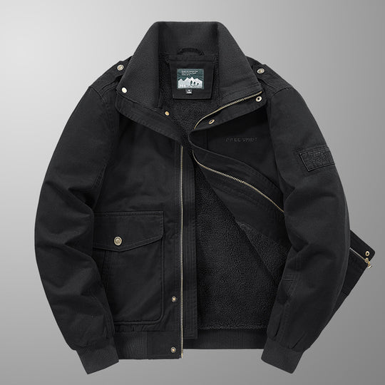 Herren Isolierter Field-Blouson mit vollem Teddyfleecefutter, verdeckter Zip-Front und Utility-Taschen Shop Nory
