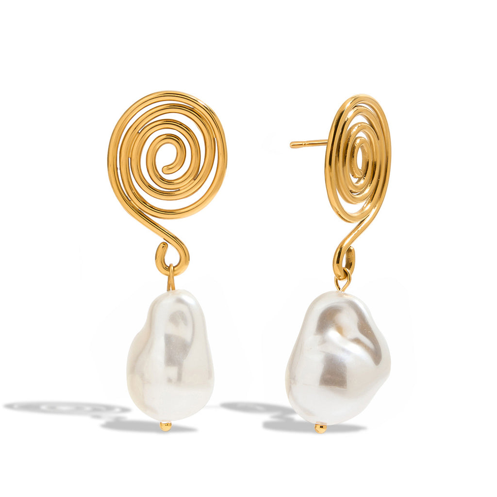 Damen Ohrringe mit hochwertigem Perlendesign von Shop Nory