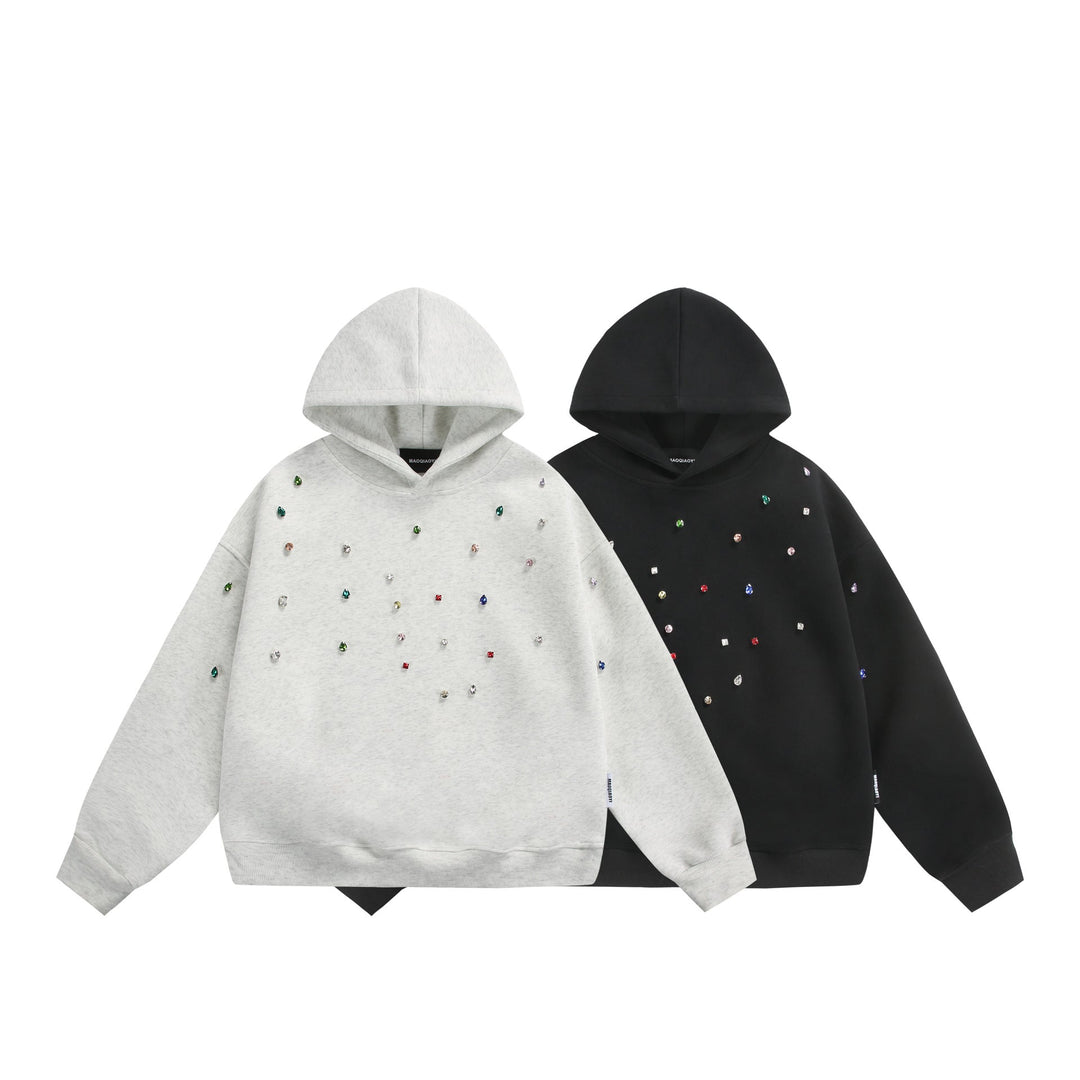 Damen Oversize-Kapuzenpullover mit Strassapplikationen und Relaxed-Schnitt Shop Nory