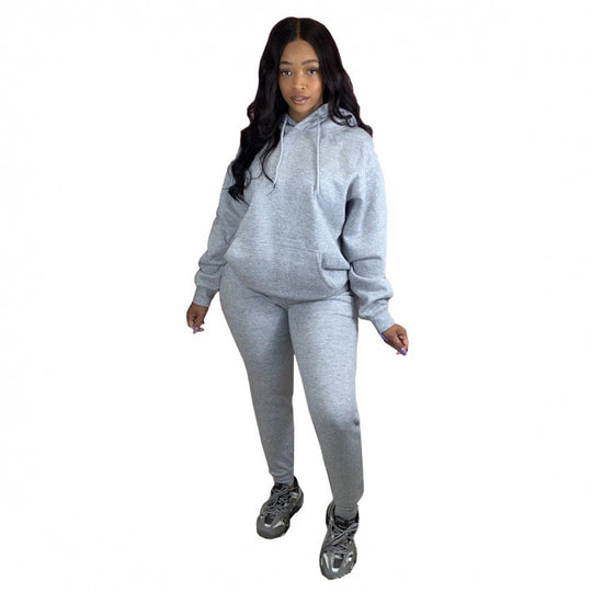 Damen Zweiteiliges Freizeitset mit Oversize Kapuzenpullover und Leggings mit hohem Bund, schmaler Passform Shop Nory