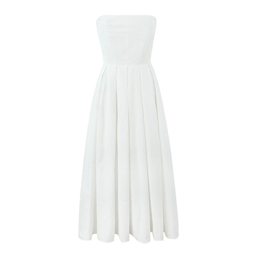 Damen elegantes corsagenfreies Abendkleid