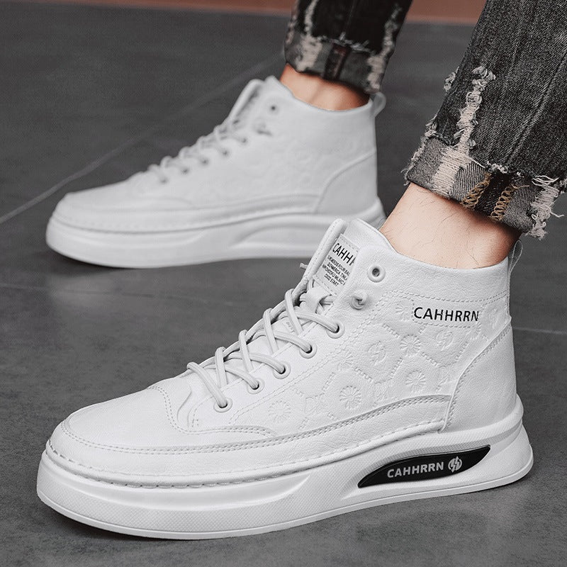 Damen Modische High-Top Sneakers mit atmungsaktiver Oberflächenstruktur
