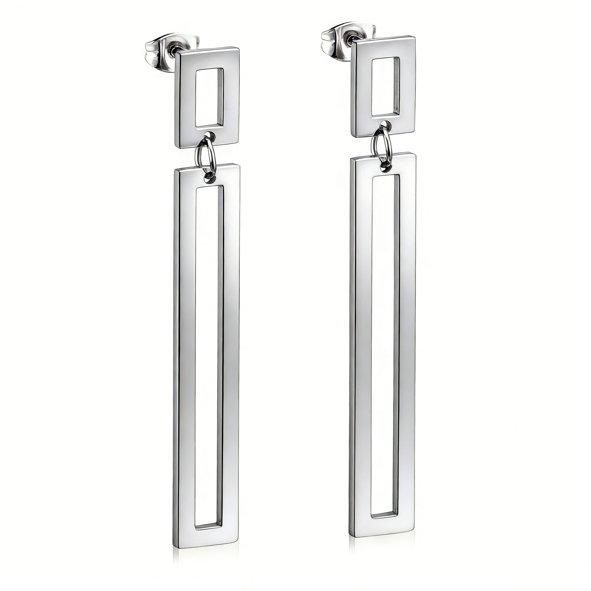 Damen Hängende Ohrringe aus hochwertigem Edelstahl mit eleganter ovaler Form Shop Nory