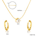 Damen Schmuckset aus eleganten Halskette und funkelnden Ohrsteckern Shop Nory