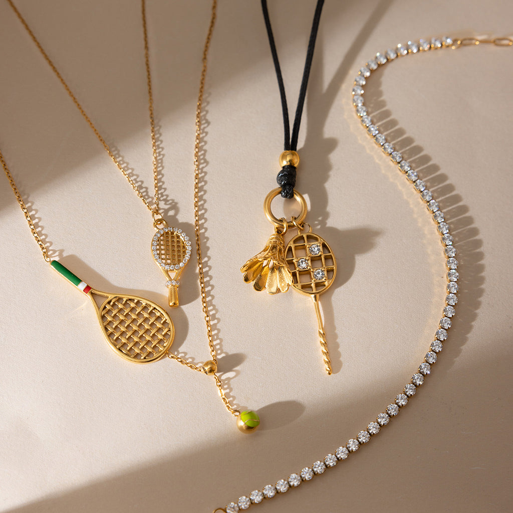 Damen elegante Halskette mit funkelnden Zirkonia aus Edelstahl Shop Nory