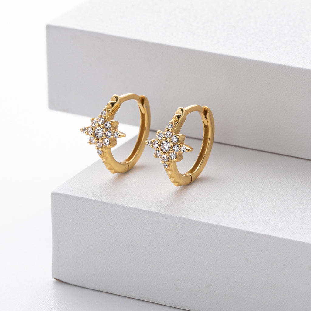 Damen Ohrhänger im eleganten Sternenmotiv aus 925 Sterling Silber Shop Nory
