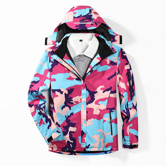 Herren Camouflage-Softshelljacke mit abnehmbarer Kapuze und atmungsaktivem Innenfutter Shop Nory