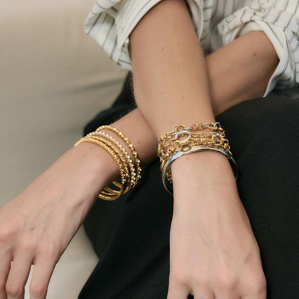 Damen Armband mit modernem Kettenmuster und hypoallergenen Eigenschaften Shop Nory