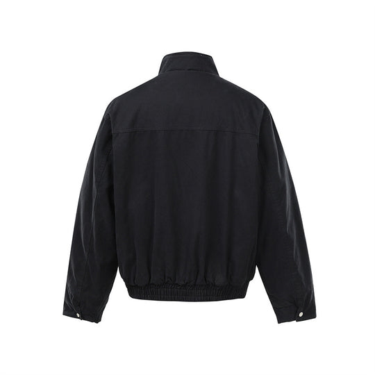 Herren Kurzboxy Utility-Bomberjacke aus Canvas mit gesteppter Frontpasse und Stehkragen Shop Nory