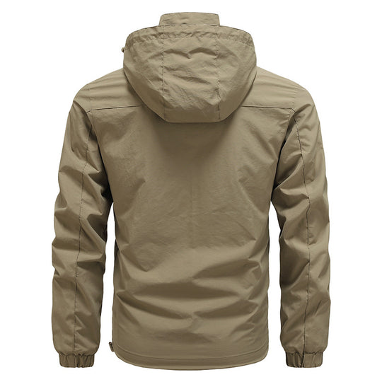 Herren Atmungsaktive ultraleichte Wind- und Regenjacke mit Mesh-Innenfutter und verdeckter Brusttasche Shop Nory