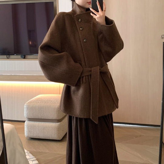 Damen Modischer und eleganter Wollmantel Shop Nory