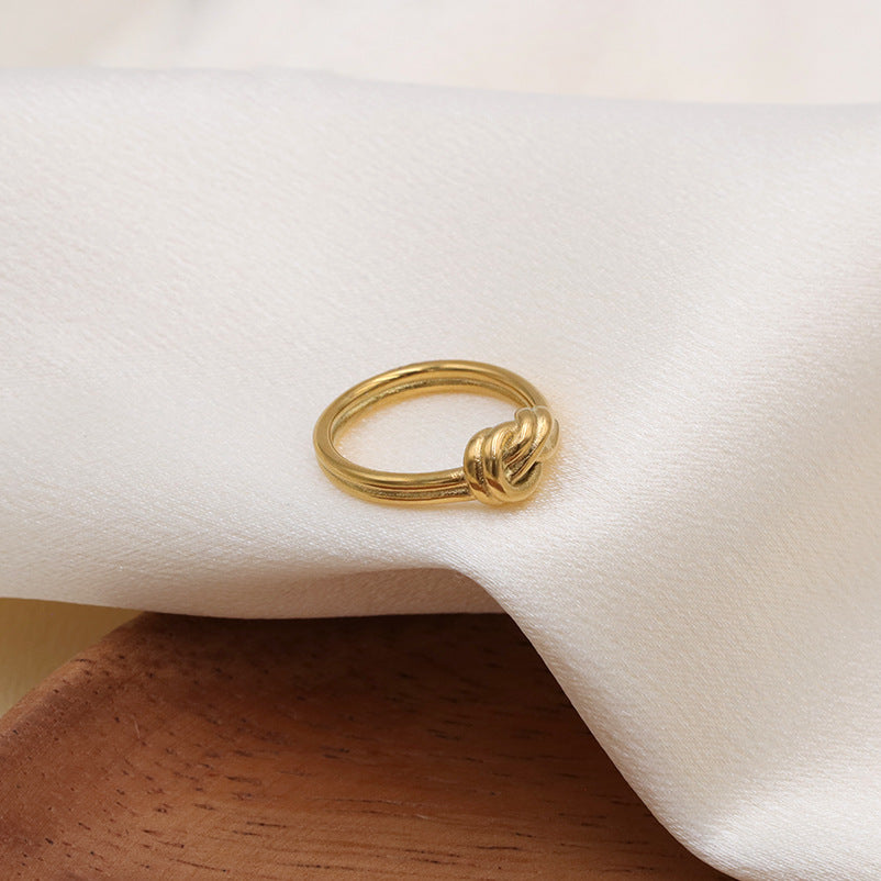 Damen Zierlicher Knotenring aus hochwertigem Metall Shop Nory