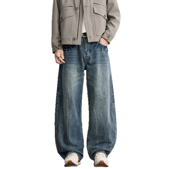 Herren weite Balloon-Jeans mit extra weitem Bein, tiefem Schritt und authentischer Used-Waschung Shop Nory