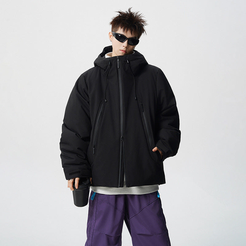 Herren wattierte, wasserabweisende Tech-Outdoorjacke mit Kapuze Shop Nory