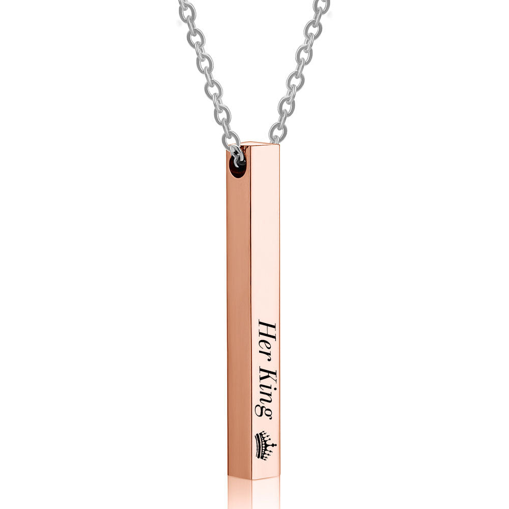 Damen Halskette mit gravierbarem, personalisiertem Anhänger aus hochwertigem Edelstahl Shop Nory