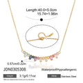 Damen Halskette mit bunten Zirkonia-Anhängern aus hypoallergenem Edelstahl Shop Nory