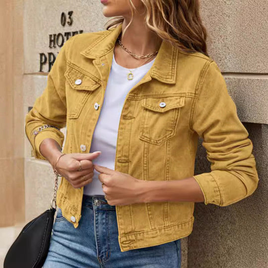 Damen Jeansjacke im modernen Schnitt mit praktischen Taschen