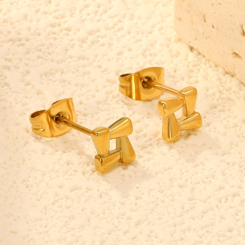 Damen Edelstahl Ohrstecker im modernen Knoten-Design Shop Nory