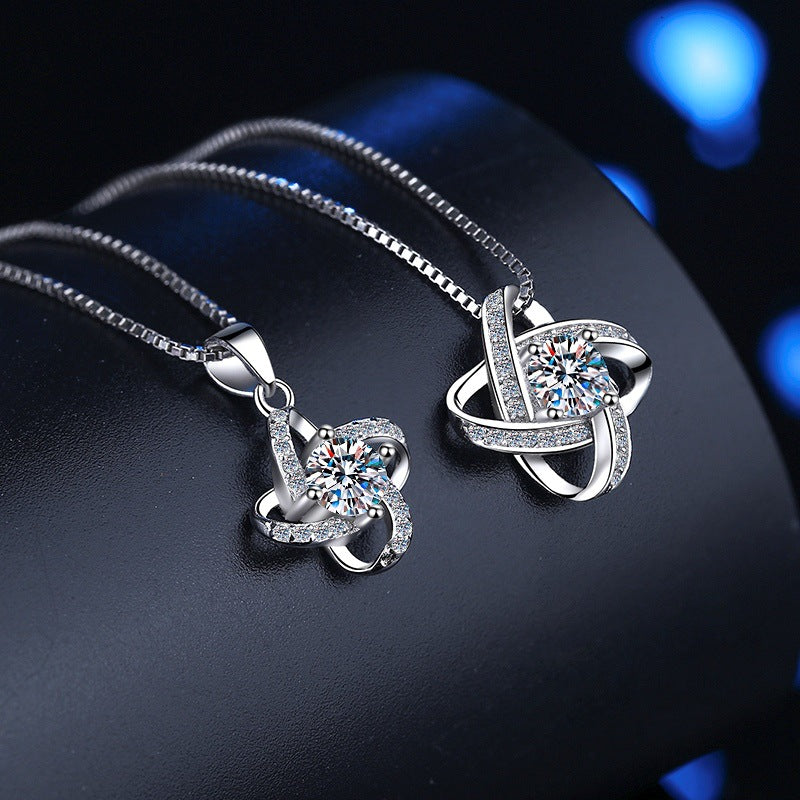 Damen elegante Diamant-Halskette Shop Nory