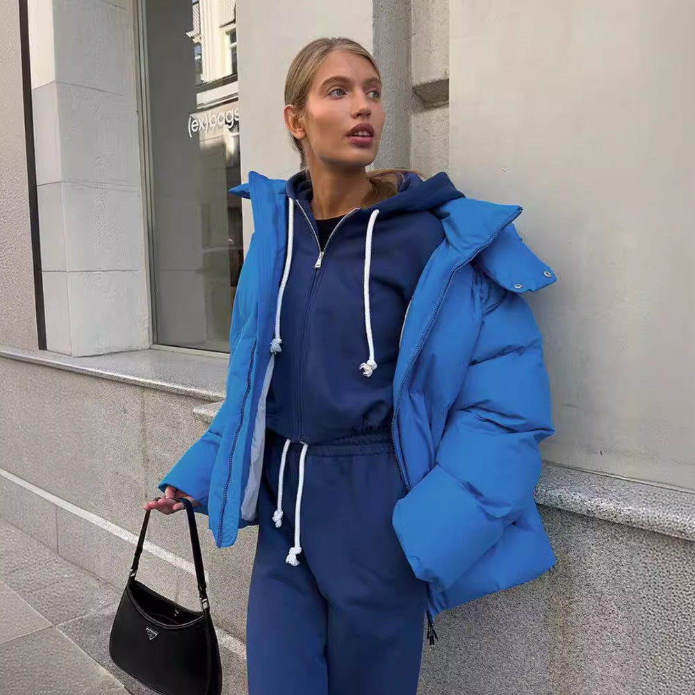 Damen Oversize Steppjacke mit Kapuze und wattierter Thermofüllung Shop Nory